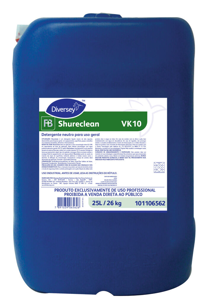 SHURECLEAN 25L - DETERGENTE NEUTRO PARA USO GERAL